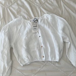 White zara kids top
